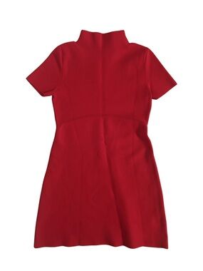 Zara Knit Red Mockneck Dress